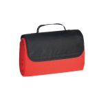 Foldable picnic blanket in fleece, 180 g/m² red colour