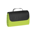 Foldable picnic blanket in fleece, 180 g/m² light-green colour