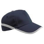 Cap with reflective elements Velcro close, Reflect blue colour