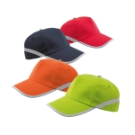 Cap with reflective elements Velcro close, Reflect various colours