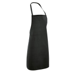 Apron with straps as a gift, 180 g/m2, Gourmet black colour