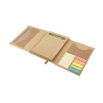 Set with pad and sticky notes, PocketDesk natural colour third view