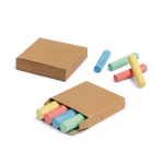 Set of 4 coloured chalks provided in an artisanal box various colours