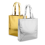 Shiny non-woven bag in silver or gold, 90 g/m2 various colours