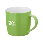 Coffee mug in bright colours, 370 ml, Mochaccino light-green colour image with logo