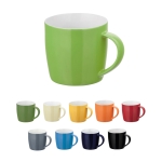 Coffee mug in bright colours, 370 ml, Mochaccino various colours