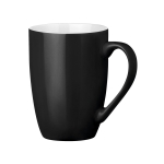 Modern ceramic coffee cup in colours, 370 ml black colour