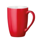 Modern ceramic coffee cup in colours, 370 ml red colour