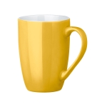 Modern ceramic coffee cup in colours, 370 ml yellow colour