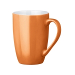 Modern ceramic coffee cup in colours, 370 ml orange colour