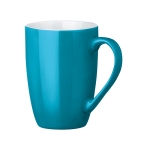 Modern ceramic coffee cup in colours, 370 ml turquoise colour