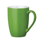 Modern ceramic coffee cup in colours, 370 ml light-green colour