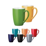 Modern ceramic coffee cup in colours, 370 ml various colours