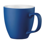 Mug with white interior, matte exterior, 460 ml blue colour