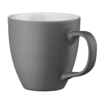 Mug with white interior, matte exterior, 460 ml grey colour