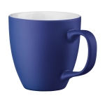 Mug with white interior, matte exterior, 460 ml royal blue colour