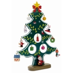 Small decorative Christmas tree with 12 pendants for xmas green colour