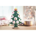 Small decorative Christmas tree with 12 pendants for xmas green colour second ambient view 2