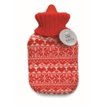 Hot water bottle, Nordic red & white design for promotions red colour main view