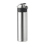 High-quality laser engraved leak-proof thermos flask 400 ml matt silver colour