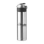 High-quality laser engraved leak-proof thermos flask 400 ml matt silver colour second main view