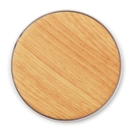 Wireless bamboo charger white colour third view