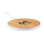 Wireless bamboo charger white colour second main view