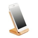 Wireless smartphone charger and bamboo stand wood colour second view