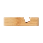 Bamboo mobile phone holder for home or office wood colour third view