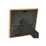 Bamboo photo frame with integrated weather station wood colour second view