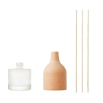 Aroma diffuser in beech, 3 fragrance sticks wood colour third view