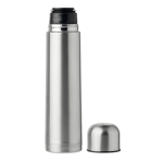 Stainless steel thermos in matt silver, 1 L matt silver colour second view