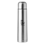 Stainless steel thermos in matt silver, 1 L matt silver colour main view