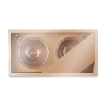 Set of 2 espresso glasses with bamboo coasters, 60 ml transparent colour fourth view