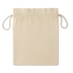 Medium-sized cotton gift bag, 105 g/m2 beige colour second view