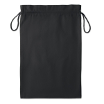 Large cotton fabric bag for gifts, 105 g/m2 black colour second view