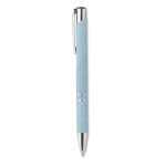 Recyclable wheat straw ballpoint pen with blue ink blue colour second view