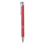 Recyclable wheat straw ballpoint pen with blue ink red colour second view