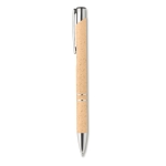 Recyclable wheat straw ballpoint pen with blue ink orange colour second view