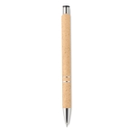 Recyclable wheat straw ballpoint pen with blue ink orange colour fourth view