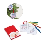 Christmas painting set with colourful wax crayons various colours