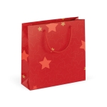 Christmas paper bag with a shiny surface red colour second view