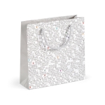 Christmas paper bag with a shiny surface light grey colour second view