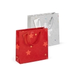 Christmas paper bag with a shiny surface various colours