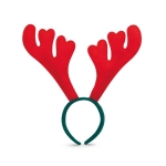 Polyester reindeer headband for the Christmas party red colour