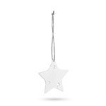 Christmas decoration in the shape of a white star white colour