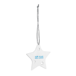 Christmas decoration in the shape of a white star main view