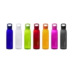 Tritan bottle in bright colours, 650 ml transparent blue colour