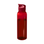 Tritan bottle in bright colours, 650 ml transparent red colour