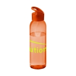 Tritan bottle in bright colours, 650 ml transparent orange colour